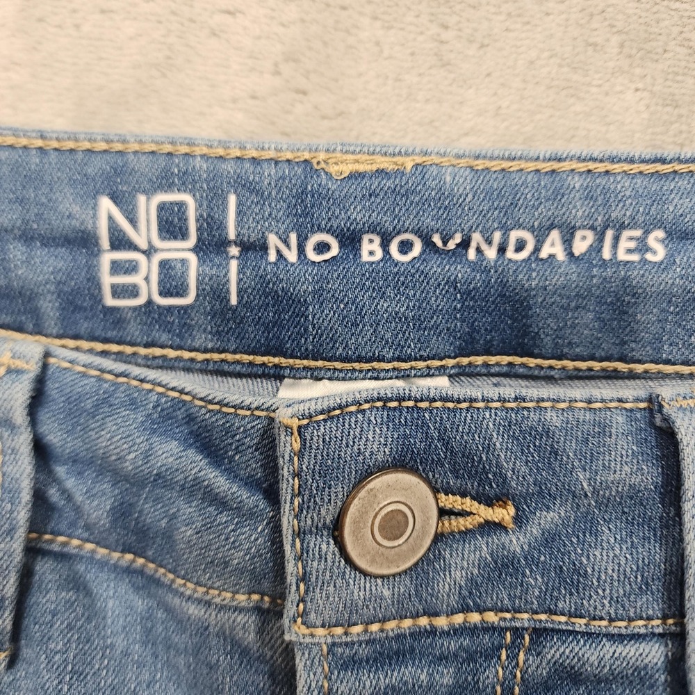 No Boundaries Jeans Womens 3 Juniors Blue Mid Rise Skinny Slim Stretch Denim - Picture 4 of 11